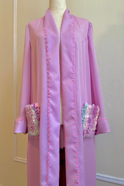 Silk Georgette Robe - Heart Ruffles