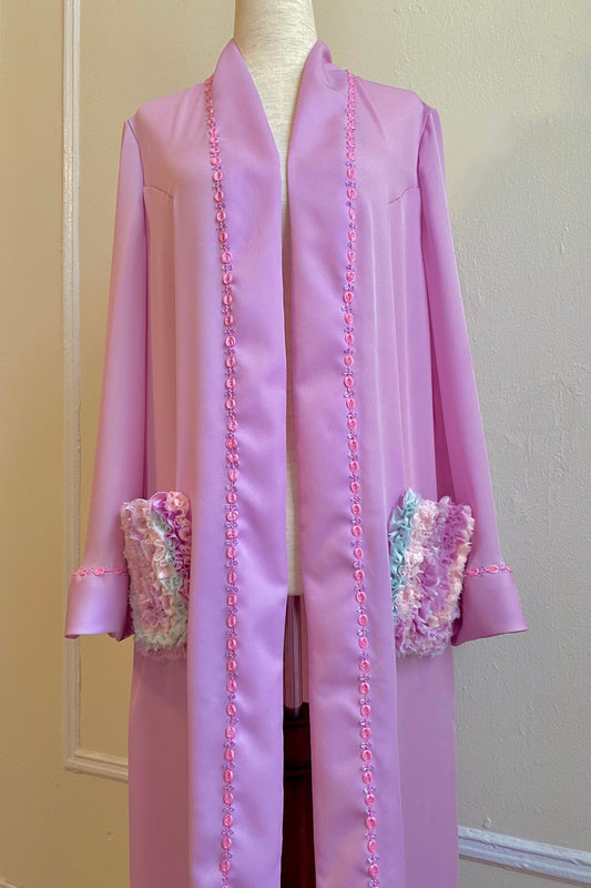 Silk Georgette Robe - Heart Ruffles