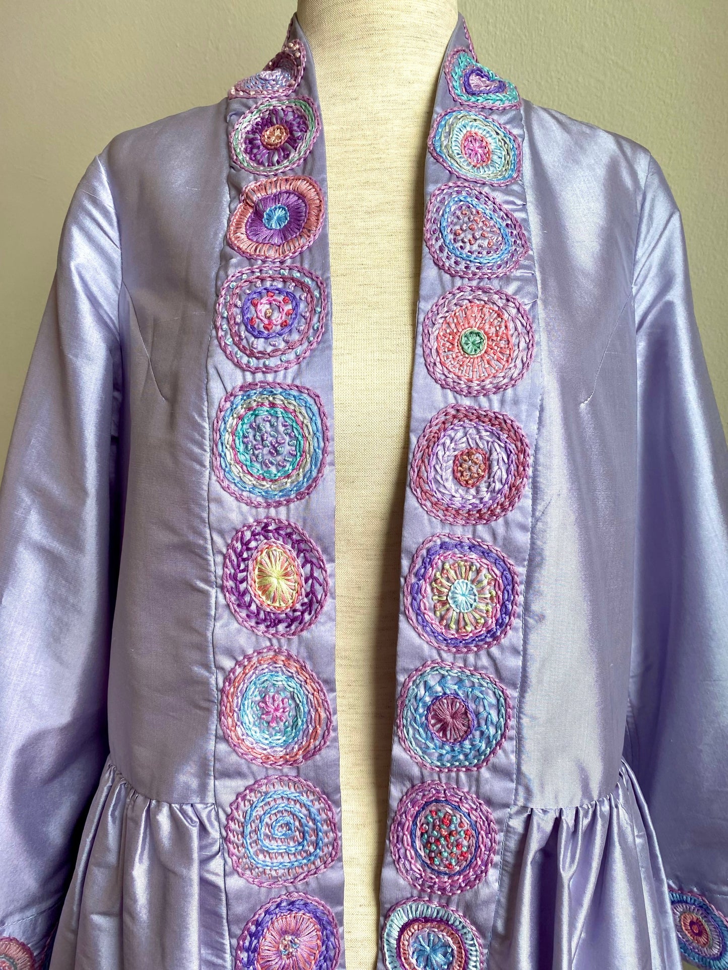 Lavender Silk Shantung Robe - Kaleidoscope