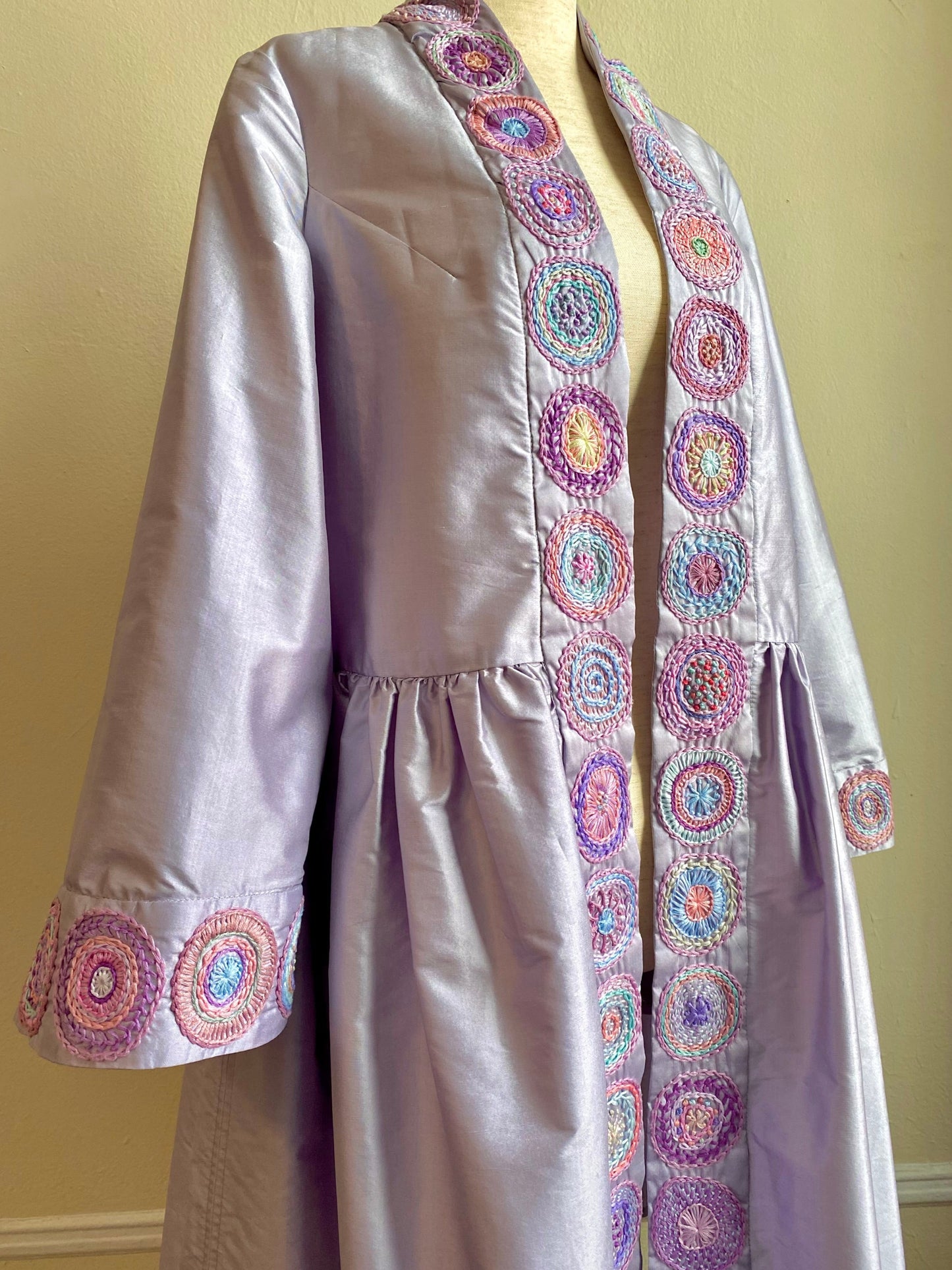 Lavender Silk Shantung Robe - Kaleidoscope