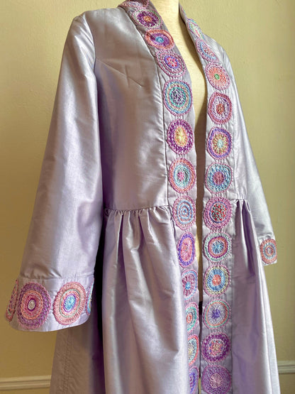 Lavender Silk Shantung Robe - Kaleidoscope