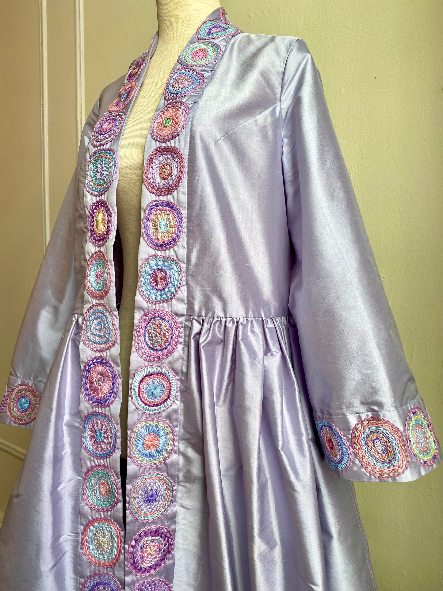 Lavender Silk Shantung Robe - Kaleidoscope