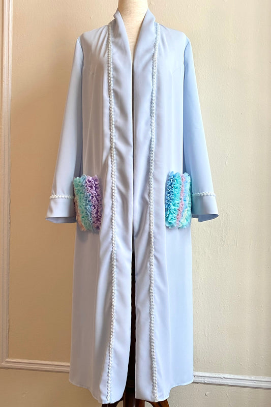 Blue Georgette Robe - Heart Ruffles